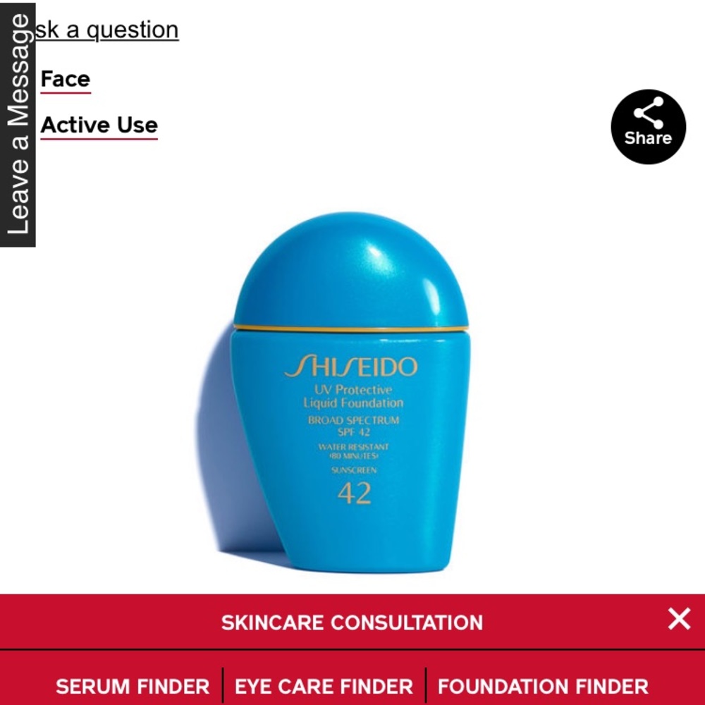 Shisheido UV protective Liquid foundation